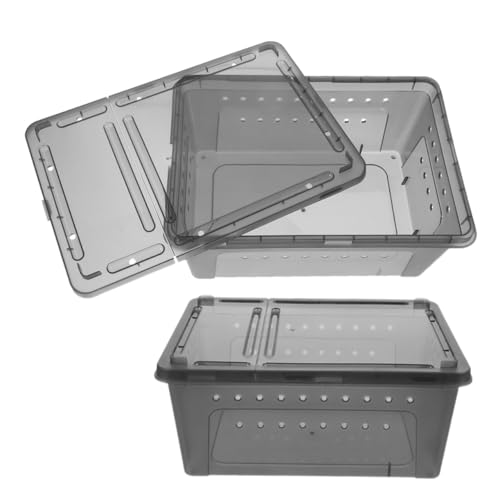 UKCOCO 2Er-Packung Futterbehälter füttern Reptil Container Spinne Terrarium Geckobecken Lebensraum Gehege kreativer Futterkorb Lebensraum Inkubator Plastik Grey UKCOCO 2Er-Packung Futterbehälter füttern Reptil Container Spinne Terrarium Geckobecken Lebensraum Gehege kreativer Futterkorb Lebensraum Inkubator Plastik Grey von UKCOCO