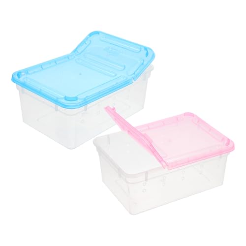 UKCOCO 2Stücke Fütterungsboxen für Haustier Schnecken Leichte Plastik Transportbox für Reptilien Belüftet und Transparent für Zucht und Beobachtung UKCOCO 2Stücke Fütterungsboxen für Haustier Schnecken Leichte Plastik Transportbox für Reptilien Belüftet und Transparent für Zucht und Beobachtung von UKCOCO