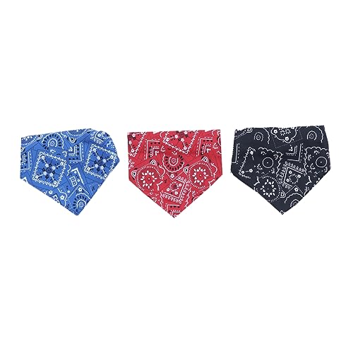 UKCOCO 3st Kleines Welpenhalsband Hundespeichelbandana Dreieckiges Haustierbandana Bandana-Kragen Für Haustiere Waschbares Hundehalsband Lätzchen Für Haustierschals Kleidung Handtuch von UKCOCO