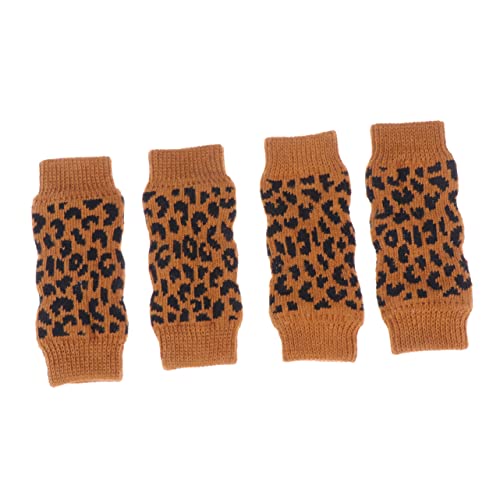 UKCOCO 4 Stück Haustiersocken Beinsocken Aus Baumwolle Für Hunde Trikot Hundestrümpfe Welpenmais Strumpffüller Für Welpen Welpensocken Welpenbeinsocke Stricksocken Kleiner Hund Wärmer von UKCOCO