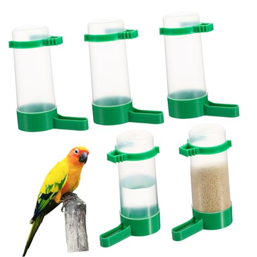 UKCOCO 5 Stück Großer Automatischer Vogeltränke mit Spritzschutz Futterspender und Napf für Wellensittich Papagei Taube Einfach zu Befestigen an Käfig oder Wand Sauber und Wassersparend UKCOCO 5 Stück Großer Automatischer Vogeltränke mit Spritzschutz Futterspender und Napf für Wellensittich Papagei Taube Einfach zu Befestigen an Käfig oder Wand Sauber und Wassersparend von UKCOCO