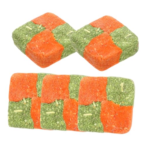 UKCOCO 5Pcs Bunny Kauen Spielzeug Kaninchen Spielzeug Behandelt Natürliche Organische Kaninchen Snacks Kleine Tier Molaren Gras Kuchen Kaninchen Kauen Spielzeug für Kaninchen Chinchilla von UKCOCO