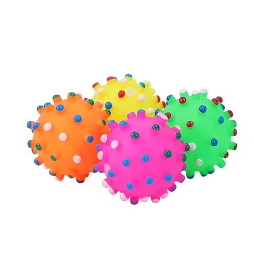 UKCOCO 8pcs Dog Sound Toy Lustiges Pädagogisches Spielspielzeug Kreatives Haustier Spiny Ball Toy (zufällige Farbe) von UKCOCO