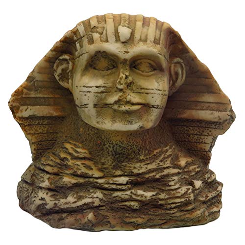 UKCOCO Aquarium Dekoration Aquariumskulptur Betta-versteck Im Aquarium Aquarium-Modell-dekor Aquarium Figuren Sphinx Ägyptische Figur Zum Sammeln Sphinx-Aquarium Harz Kopf Formen Felsen von UKCOCO