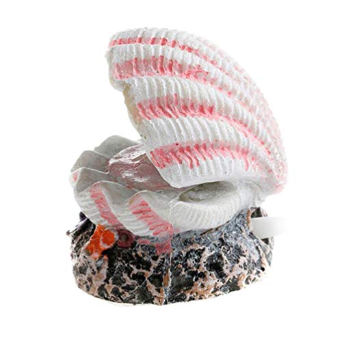 UKCOCO Shell Dekor Aquarium Shell Dekoration Aquarium Panzer Perle Shell Air Stein Aquarium Landschaftsverzierung Für Aquarium Fischtank Aquarium Luftblasen Dekorationen von UKCOCO