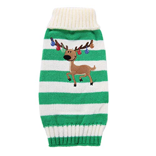 UKCOCO Gestrickter Pullover Für Haustiere Haustier Hund Katze Weihnachtsoutfits Haustier-Pullover Ropa para Gatos Great Dane-Pullover Hund Santa Anzug Welpenkleidung Mädchen Hundekleidung von UKCOCO