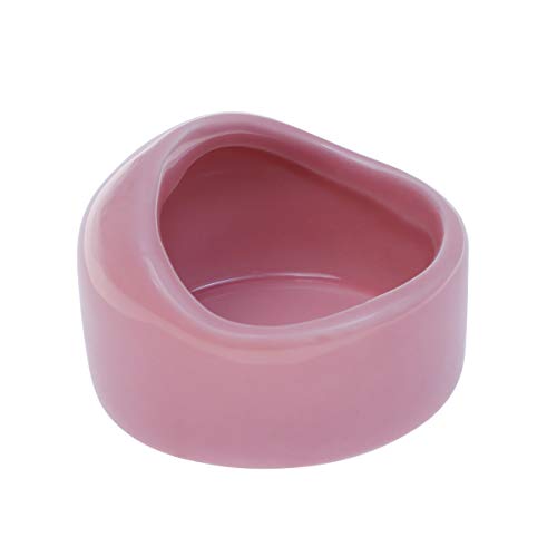 UKCOCO Hamster-Keramikschüssel, Hamster-Futterschalen aus Keramik, kaubeständig, für kleine Nagetiere, Rennmäuse, Hamster (Rosa) von UKCOCO