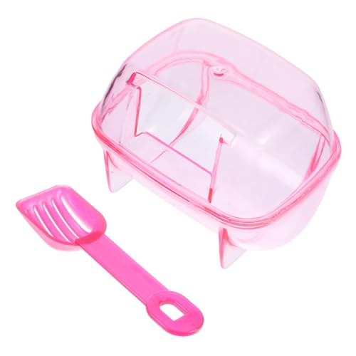 UKCOCO Hamster Sand Badezimmer Hamster Sand Bad Bowl Hamster Badewanne Hamster Durchscheinende Badeschüssel Hamster Töpfchen Wurf Waschraum Box Für Kleintier Hamster Gerbil- Zufällige von UKCOCO