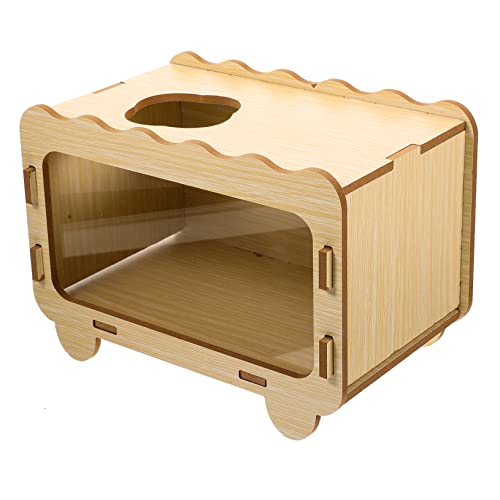 UKCOCO Holz Hamster Spielzeug Mini Nest Box für Haustiere Bequeme Tunnel Spaß Löcher von UKCOCO