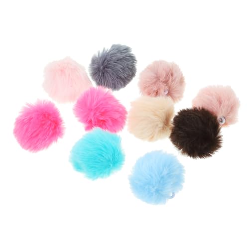 UKCOCO Haustierspielzeug 10PCS 4CM Katzenspielzeug Weiche Katzenspielzeugkugeln Kätzchenspielzeug Pomponkugeln (Mischfarbe) von UKCOCO