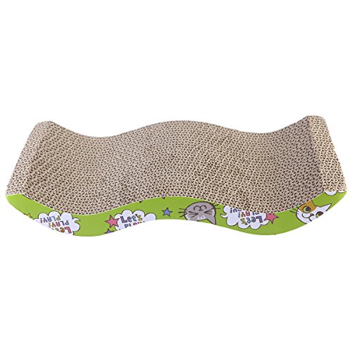 UKCOCO Haustierspielzeug Wellpappe Cat Scratcher Toys Ergreifen Sie Scratch Pad Durable Wave Design Cat Bett von UKCOCO