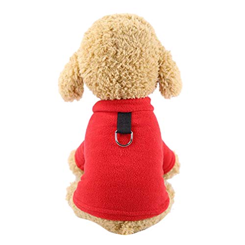 UKCOCO Hunde-Halloween-kostüme Hundebekleidung Für Den Winter Hundeweihnachtspullover Hundekleidung Hund Weihnachtspyjama Kleider Winterkleidung Für Haustiere Rot Herbst Und Winter Mantel von UKCOCO