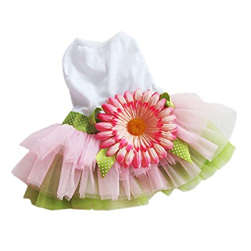 UKCOCO Hundekleid Sommer Haustier-blumenkleid Hund Tuch Haustierkleidung Blumenrock Hündchen von UKCOCO