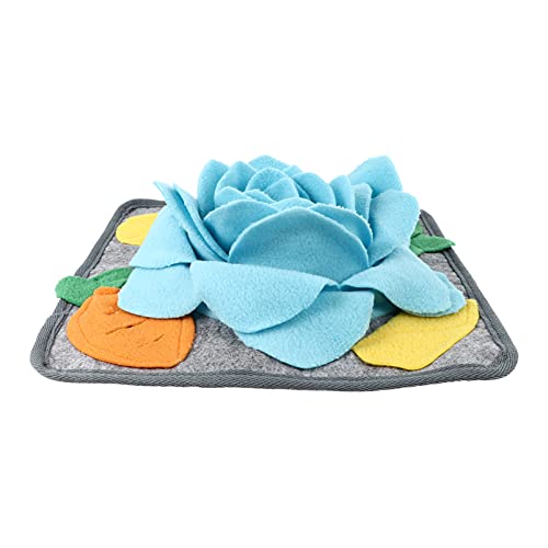 UKCOCO Kaninchen Nahrungssuche Matte Snuffle Matte Bett Polar Fleece Waschbar Non- Slip Fütterung Matte Langsam Fütterung Matte für Kaninchen Guinea Schweine Chinchillas Frettchen Kleine von UKCOCO