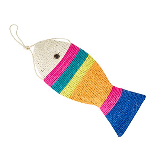 UKCOCO Katzenspielzeug Fish Cat Scratch Board Hängendes Fish Scratch Board Sisal Cat Scratch Board von UKCOCO