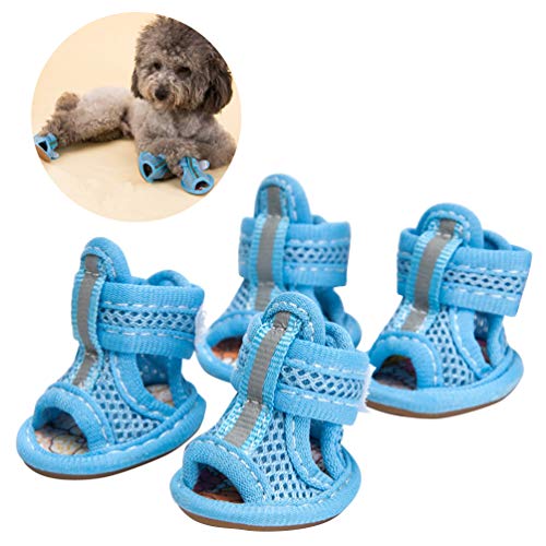 UKCOCO Sommersandalen 4 Stück Chihuahua- Für Heißes Pflaster Sandalen Für Hunde Mesh-Stiefel Für Hunde Hundesandalen Für Große Hunde Hunde Für Große Hunde Der Hund Atmungsaktive Stiefel von UKCOCO