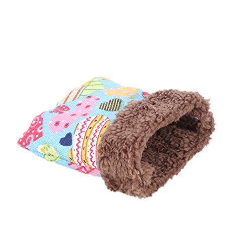 UKCOCO Mäuse Warme Matte Igel Kuschelsack Hamsternest Hamsterhausbett Einstreu Für Hamsterkäfige Meerschweinchen Kuschelsack Kleiner Tierbeutel Hamsterversteck Warme Unterlage Warm Halten von UKCOCO