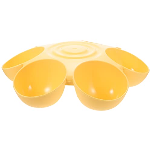 UKCOCO Multi Cat Futternapf, Multi Puppy Bowls Flower Shape 6 Pet Food Bowl Pet Food Bowl Kitten Feders for Multiple Kittens Welpen - Yellow von UKCOCO