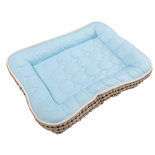 UKCOCO Outdoor Decke Kühlung Hund Bett Sommer EIS Pet Pad Kühlung Hund Bett Matte EIS Katze Matte Hund Schlafen Atmungsaktive Matte für Medium Large Hund Katze Hundebett Outdoor von UKCOCO