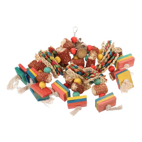 UKCOCO Vogelspielzeug Für Papageien Mehrfarbige Holz Block Vogel Kauen Spielzeug Geeignet Für Große Vögel Mit Beweglichem Rutschfestem Haken Für Käfige UKCOCO Vogelspielzeug Für Papageien Mehrfarbige Holz Block Vogel Kauen Spielzeug Geeignet Für Große Vögel Mit Beweglichem Rutschfestem Haken Für Käfige von UKCOCO