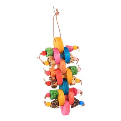 UKCOCO Papageienspielzeug Aus Holz Hängendes Kauspielzeug Für Vögel Vogelspielzeug Zum Aufhängen Robustes Und Kratzfestes Spielzeug Für Papageien Beschäftigungsspielzeug Für UKCOCO Papageienspielzeug Aus Holz Hängendes Kauspielzeug Für Vögel Vogelspielzeug Zum Aufhängen Robustes Und Kratzfestes Spielzeug Für Papageien Beschäftigungsspielzeug Für von UKCOCO