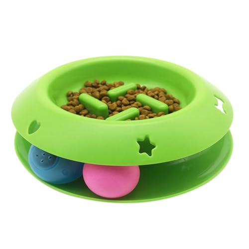 UKCOCO Rolling Ball Slow Food Feeder Langsame Fressnapf Katzenfütterungsschale Sound Ball Bowl (zufällige Farbe) von UKCOCO