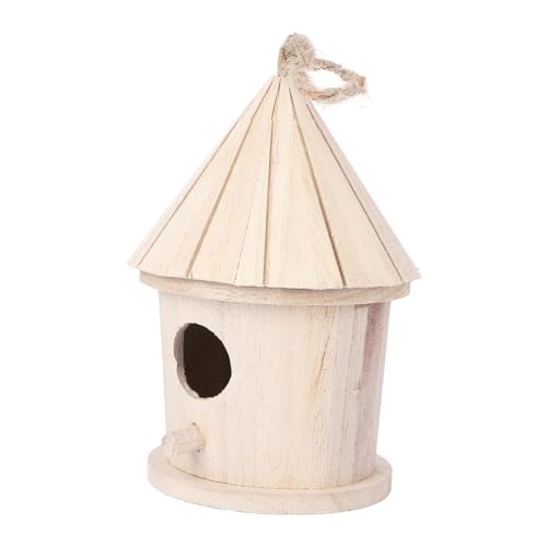 UKCOCO Vogelbett Handgefertigtes Turmform Kreatives Vogelzubehör Für Garten Und Wohnzimmer Leichtgelb Für Outdoor Naturfreundliches Design von UKCOCO