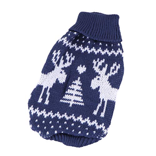 UKCOCO Weihnachtshundpullover - Weihnachtshirsch Haustierpullover Niedliches Hündchen Hundekleidung Urlaub Haustierkleidung Weihnachtswinter Warmer Hundepullover für Kleine Mittelgroße von UKCOCO