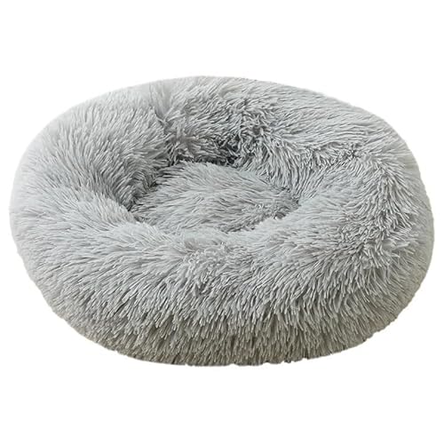 Katzenbett ,Katzenkorb Katzenbett, langes Plüsch, warmes Katzennest, Winter-Haustierbedarf for Schlafen, rutschfestes, weiches Plüsch-Haustierbett for Katzen und kleine Hunde(LTGY Cat Bed,60cm) von UKJIAHAO