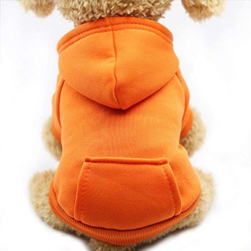 UKKD Hundemantel Haustier Hund Kleidung Für Kleine Hunde Kleidung Warme Kleidung Für Hunde-Mantel-Welpen Outfit Hunde Shirt Für Große Hunde Pullover,Orange,XXL von UKKD