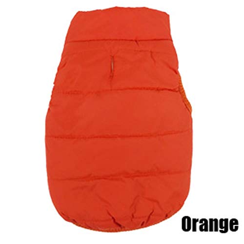 UKKD Hundemantel Winter Haustiermantel Kleidung Für Hunde Winterkleidung Warmer Hundekleidung Für Kleine Hunde Großen Hundemantel Winterkleidung,Orange,L von UKKD