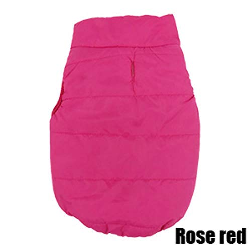 UKKD Hundemantel Winter Haustiermantel Kleidung Für Hunde Winterkleidung Warmer Hundekleidung Für Kleine Hunde Großen Hundemantel Winterkleidung,Rose Rot,XL von UKKD