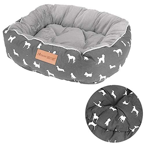 UKKD Hundematte Haustierbett Für Hunde Katze Haus Hund Betten Für Große Hunde Haustiere Produkte Für Welpen Hund Bett Matte Liege Bank Cat Sofa Liefert,G,M 55X45X16 cm. von UKKD