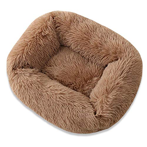 UKKD Hundematte Hundebett Lange Plüsch Solide Farbe Haustierbetten Für Kleine Mittelgroße Haustiere Super Weiche Winter Warme Schlafmatten Für Hunde Katzen,07G.,89X68Cm von UKKD