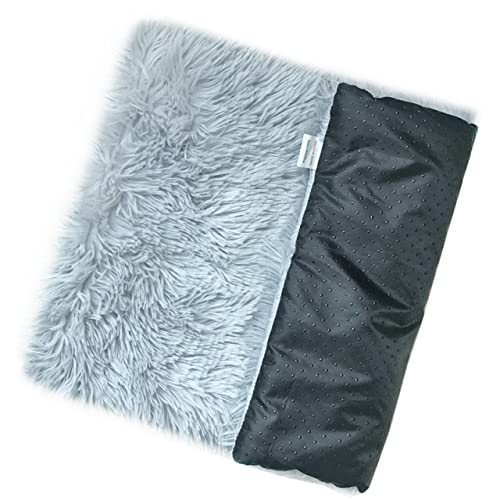 UKKO Haustierbett Haustier Hund Matte Katze Bett Haus Flauschige Lange Plüsch Haustierdecken Warmschlafwelpen Kennel Pad Kissen Für Hunde Haustier Zubehör-Light Gray,100X70Cm,China von UKKO