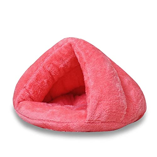 UKKO Haustierbett Haustierbett Für Katzen Hunde Weiche Nest Kennel Bett Höhle Haus Schlafsack Matte Pad Zelt Haustiere Winter Warme Gemütliche Betten-Pink,for Pets Below 2.5Kg von UKKO