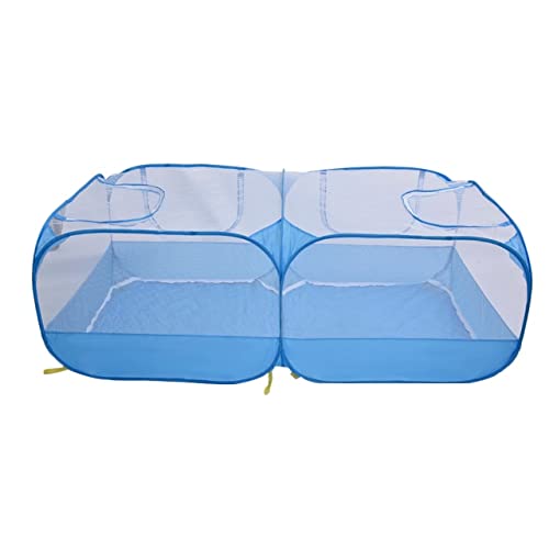 UKKO Haustierbox 2 In1 Pet Spielpen Kleine Tiere Zelt Kaninchen Kage Huhn Coop Indoor Outdoor Training Yard Zaun Für Hund Katze Kaninchen Hamster-Blue,China von UKKO