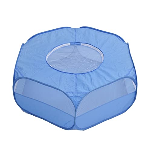 UKKO Haustierbox Haustierhaus Für Hunde Katzen Zelt Folding Kennel Hund Zaun Kaninchen Käfig Laufstall Outdoor Spiel Für Welpen Kätzchen Kleine Tiere Liefert-Blue von UKKO