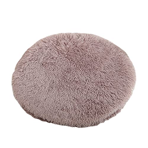 UKKO Hundedecke Runde Haustierhund Matratze Plüsch Flaumige Haustiermatte Katze Bettdecke Matte Geeignet Für Kleine, Mittlere Und Große Hunde Und Katzen-Brown,Diameter 50 cm von UKKO