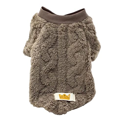 UKKO Hundekleidung Fleece Haustier Hund Kleidung Weiche Warme Hund Katze Haustiermantel Pullover Winter Hund Katze Mantel Kleidung-C1,S von UKKO