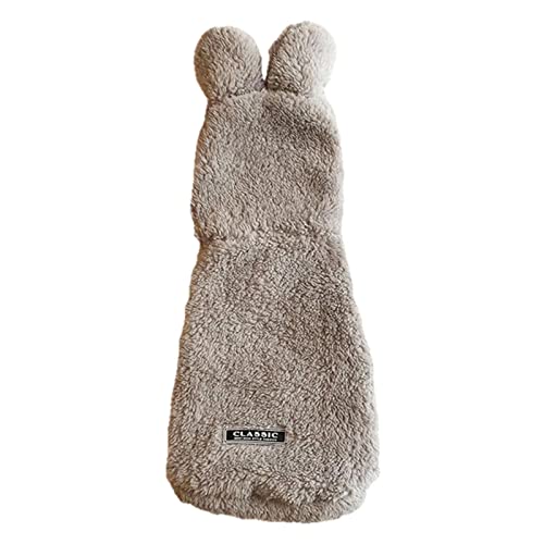 UKKO Hundekleidung Fleece Hund Hoodie Winter Haustier Hund Kleidung Hund Mantel Weiche Französische Bulldogge Kleidung Hund Haustier Kleidung-Gray,L von UKKO