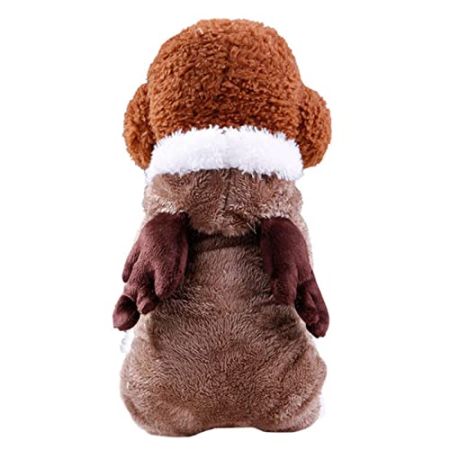 UKKO Hundekleidung Fleece Hundekleidung Warme Welpen Outfit Haustierjacke Mantel Winter Hund Plüsch Kleidung Weiche Pullover Kleidung Für Kleine Hunde-M,L von UKKO