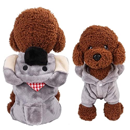 UKKO Hundekleidung Fleece Hundekleidung Warme Welpen Outfit Haustierjacke Mantel Winter Hund Plüsch Kleidung Weiche Pullover Kleidung Für Kleine Hunde-N,S von UKKO