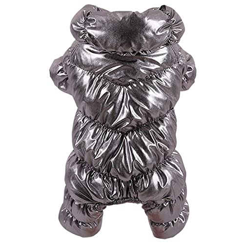 UKKO Hundekleidung Französische Bulldogge Mops Chihuahua Yorkie Warme Hund Kleidung Winter Pet Welpen Manteljacke Hund Haustier Kleidung-Silver,XL von UKKO