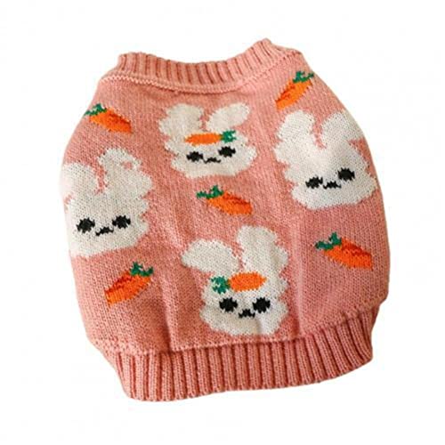 UKKO Hundekleidung Haustier Hund Katze Warme Pullover Winter Rollerck Gestrickte Welpen Chihuahua Pullover Strickjacke Weste Reiseanzug-Pink,Xs von UKKO