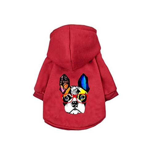 UKKO Hundekleidung Haustier Hund Kleidung Reiner Baumwolle Sport Outdoor Jumpsuit Chihuahua Mops Pet Hund Kleidung Französische Bulldogge Welpen Kleidung-Red One,XL von UKKO