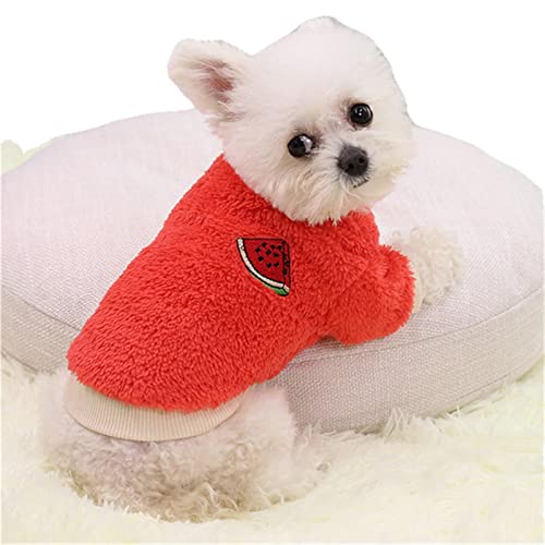 UKKO Hundekleidung Haustier Liefert Winter Hund Kleidung Warme Kleidung Kleine Hund Pullover Katze Nette Kleidung-Red,Xs von UKKO