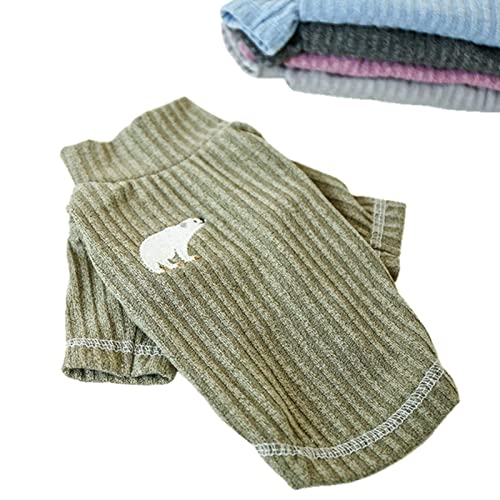 UKKO Hundekleidung Komfortables Hemd Für Hunde Home Hundekleidung Kleine Weiße Bärente Bottom Wege Teddy Bichon Kostüm-Olive Green,XL von UKKO