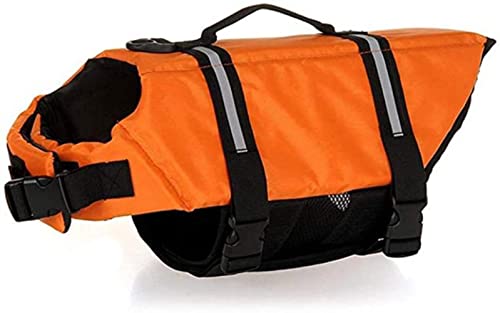 UKKO Hundekleidung Safety Dog Life Jacket Summer Printing Pet Hund Life Weste Schwimmanzug Sicherheitskleidung-Orange,2XL (for 35-40Kg) von UKKO