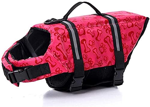 UKKO Hundekleidung Safety Dog Life Jacket Summer Printing Pet Hund Life Weste Schwimmanzug Sicherheitskleidung-Pink,2XL (for 35-40Kg) von UKKO